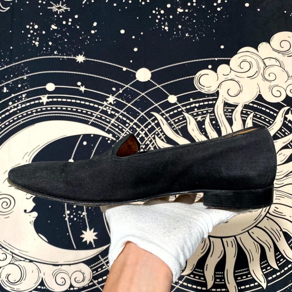 Ralph Lauren Alonzo Loafer Shoes Men's 10D Black Textured Preppy Career Italy - Picture 4 of 7